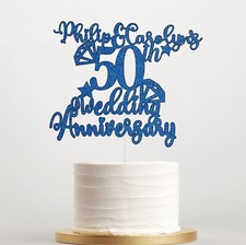 Personalised Wedding Anniversary Cake Topper Celebration Party Decor UK
