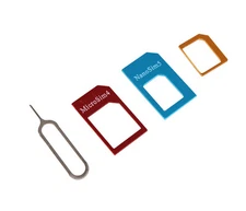 NEW Nano Sim Card Adapter Adaptor Converter Tray Holder to Micro + Regular Sim s