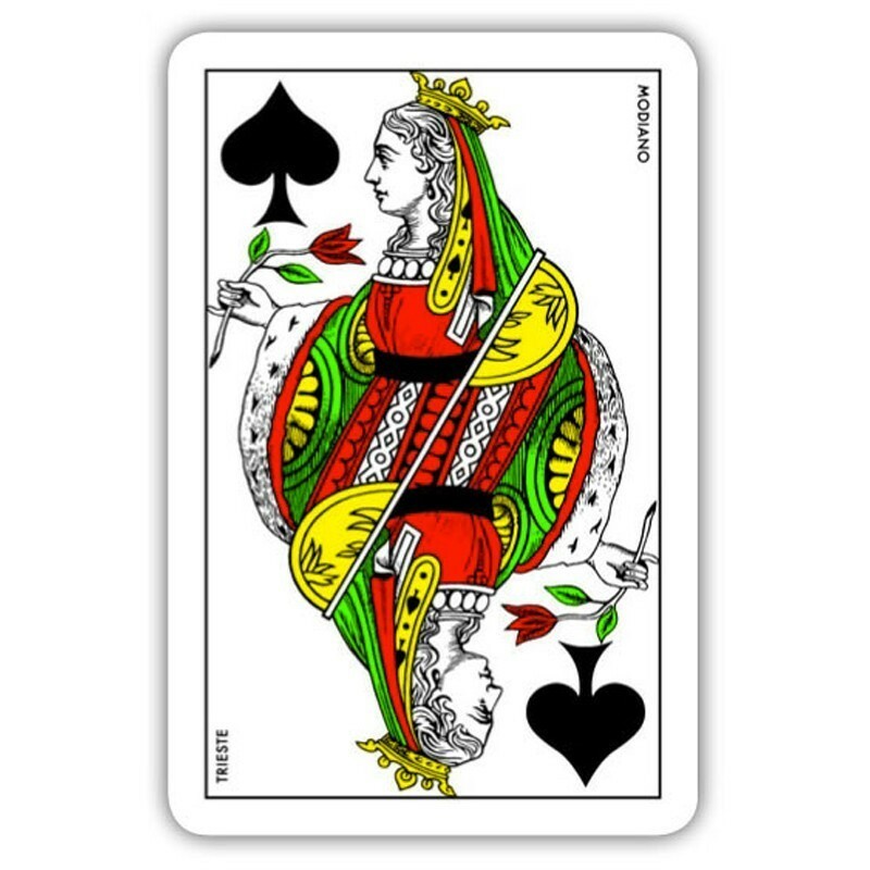 Thumbnail - Genovesi Grün 100% Plastik Tarot Spielkarten Deck Modiano Esoterisch