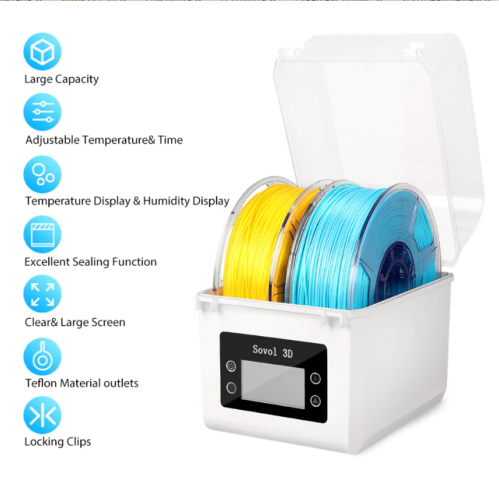 Sovol Filament Trockner 3D Upgraded Filament Trockenbox Heizung Dryer Box  - Afbeelding 1 van 17