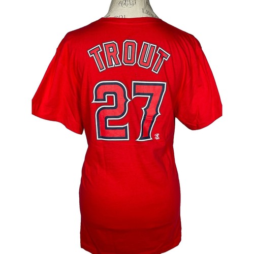 Majestic Youth XL Mike Trout #27 Angels Jersey | eBay