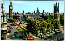 Postcard - The Houses Of Parliament And Parliament Square - London, England