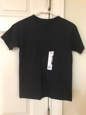 NEW Fruit of the Loom Boys Crew Neck T/shirt Black Size M 8
