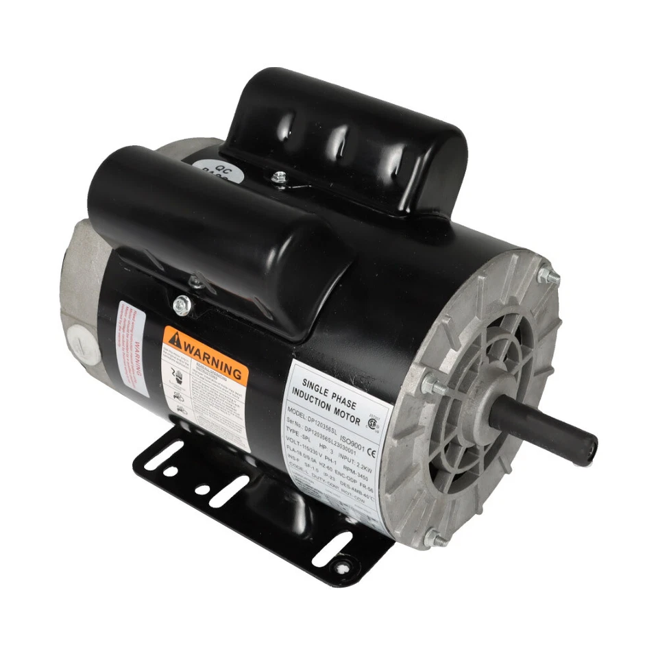 3 HP 3450RPM SPL Electric Motor Compressor Duty 56Frame 1Phase 115-230 Volts New - Image 4 of 4