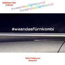 #wasndasfürnkombi Aufkleber Set  2 Stück Autoaufkleber 20 cm