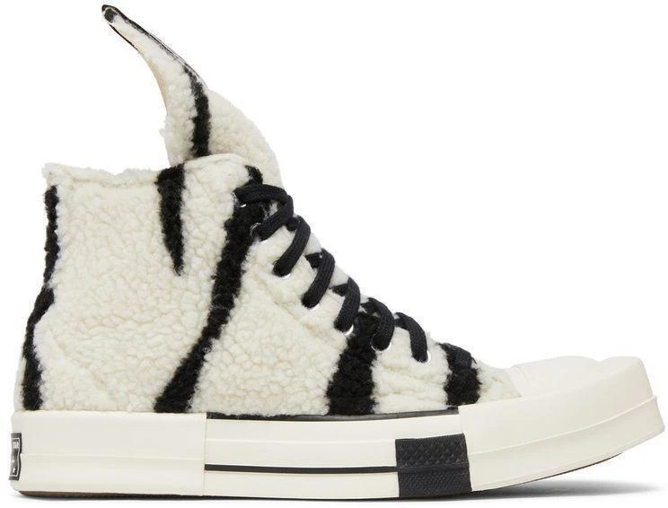 Rick Owens x Converse DRKSHDW TURBODRK Chuck 70 High Zebra for