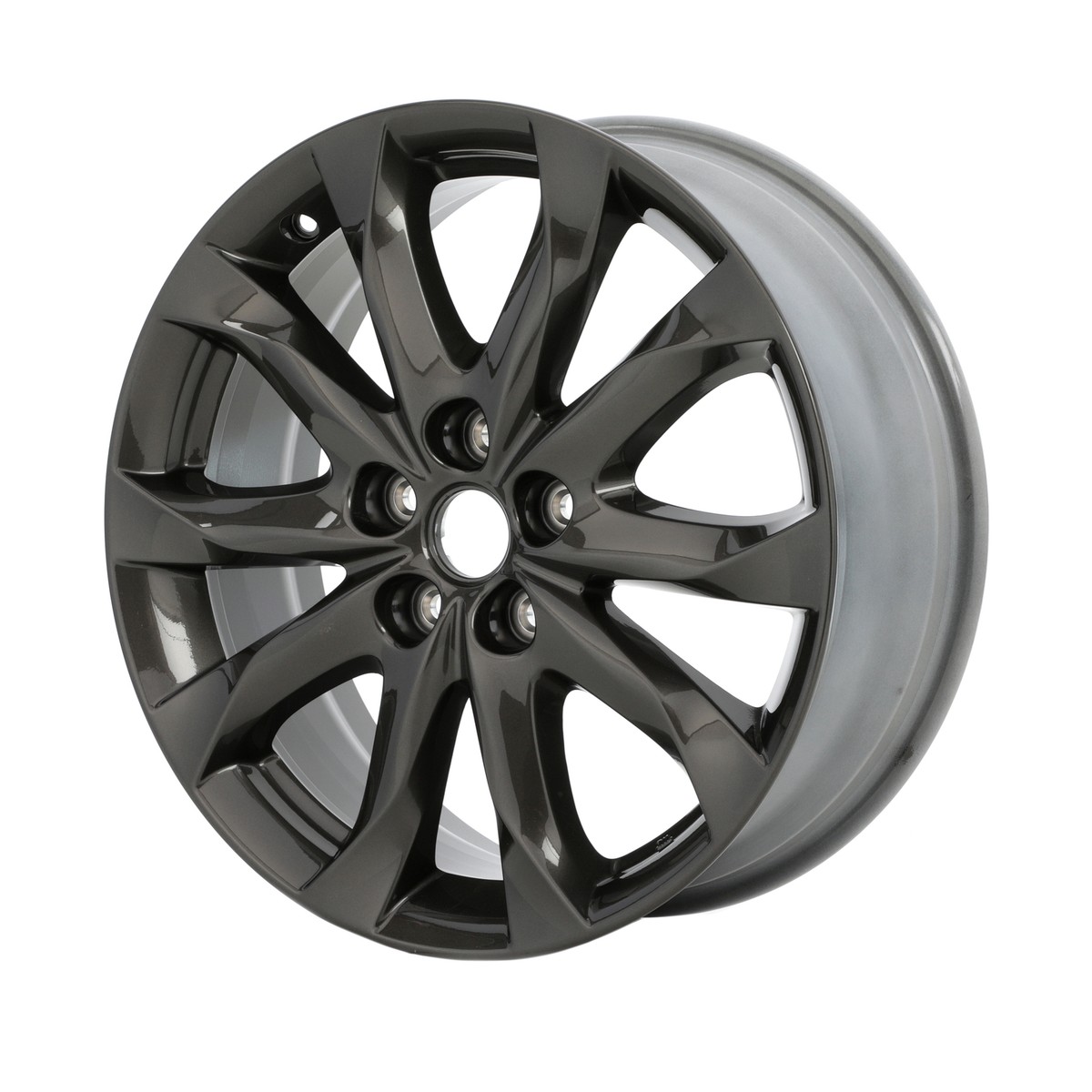 B45b-v3-810 OEM Mazda 3 Alloy 18 Inch Wheel Gunmetal Gray Dealer