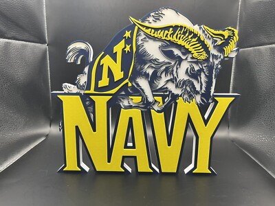 Navy Midshipmen Logo Sign Display | 3D Wall Desk Shelf Art