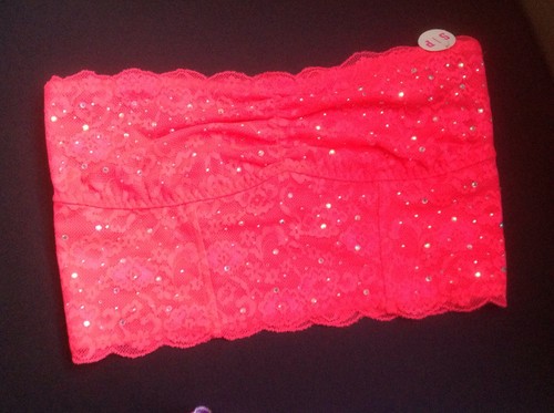 Victorias Secret PINK Lace Tube Bandeau Bralette Sequins Shimmer Asst Colors NWT - Picture 14 of 62