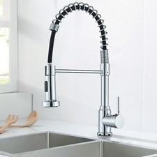 Modern kitchen Pull Out Mixer Taps Chrome 360° Swivel  Single Lever Sink Faucet