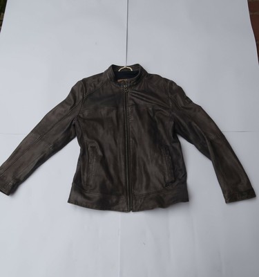 Boss Orange Lederjacke (Lammleder)- Herren- Größe 42-grau