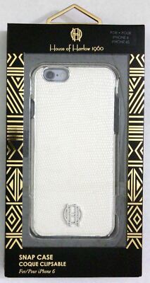 NEW House of Harlow 1960 iPhone 6/6s White Lizard Snap Phone Case designer