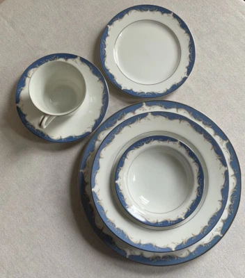 STYLE HOUSE Fine China, One Place Setting Dynasty BLUE WAVE Japan (8 available)