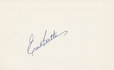 Earl Battey Signed Index Card Minnesota Twins Hall of Fame