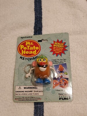 Vintage 1997 Mr. Potato Head Keychain 361-0 by Basic Fun - Miniature -NEW SEALED