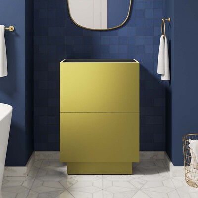 Modway Quantum Modern 24'' Bathroom Vanity in Gold - Sink Basin Not Included