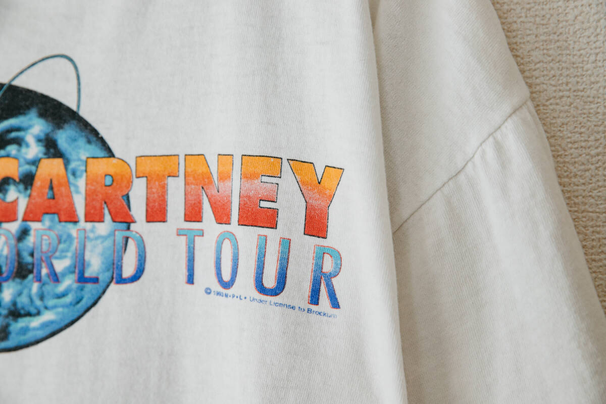 90S Paul Mccartney World Tsu Arbintage T -Shirt Travis Scott 