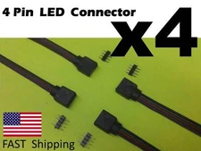 4x Male Female 4 pin With Wire RGB Connector 3528 5050 RGB LED light Strips part