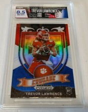 2021 Trevor Lawrence Panini Red White Blue Prizm Crusade ROOKIE RC #161 HGA 8.5