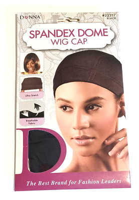 DONNA Spandex Dome Wig Caps #22217 Black - NEW!