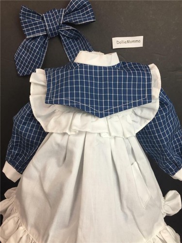 American Girl Samantha Play Outfit~Dress~Pinafore~Hair Ribbon~Pleasant Company
