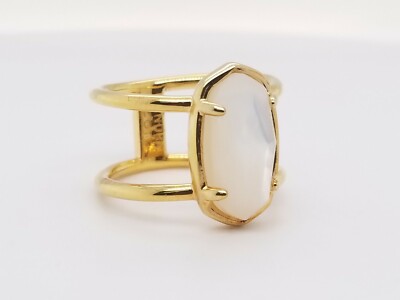 Kendra Scott Elyse 18k Gold Vermeil Double Band Ring Mother-Of - Main Image
