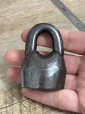 Antique Vintage Scandinavian Jail Prison Padlock No Key Pat Applied For