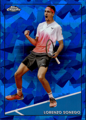 Lorenzo Sonego 2021 Topps Chrome Sapphire Tennis Blue Sapphire SP #63
