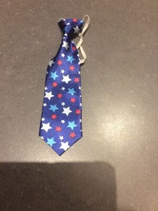 Blue White Red Star Toddler Tie