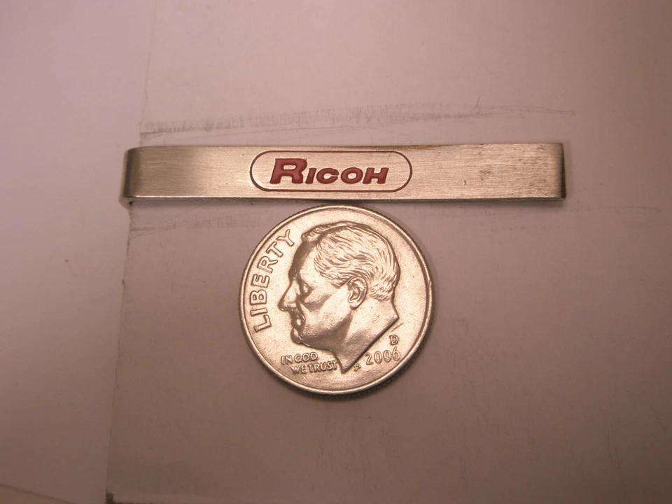 Clip de barra de corbata Ricoh Electronics vintage Riken preocupación Japón Foto 2 de 4