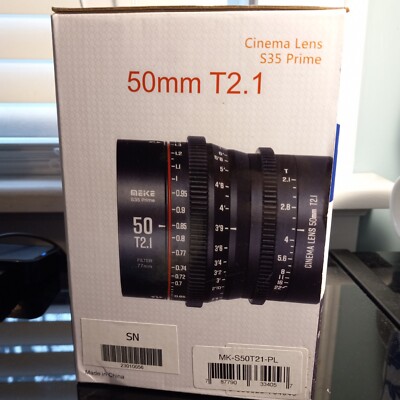 Meike 50mm T2.1 PL Mount Lens (Super35) No Wear, Used Lightly