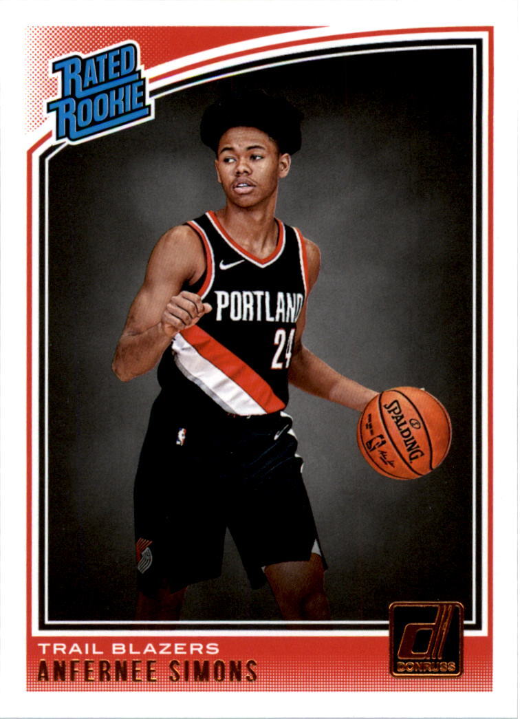 2018-19 Donruss #186 Anfernee Simons RR RC
