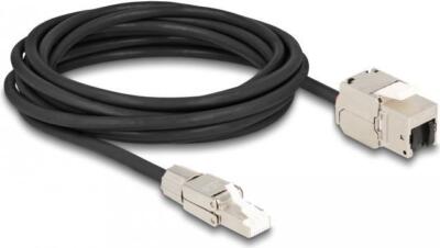 Delock RJ45 Kabel steckbar zum Zusammenbau am Keystone Jack RJ45 Modul Cat.6A 5m