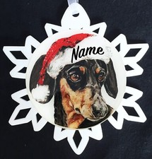 Santa Dachshund Dog Breed Personalized Christmas Ornament