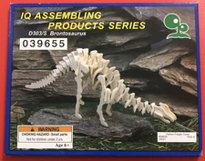 IQ Assembling Products Series - Brontosaurus - WOODEN 3D Model PUZZLE
