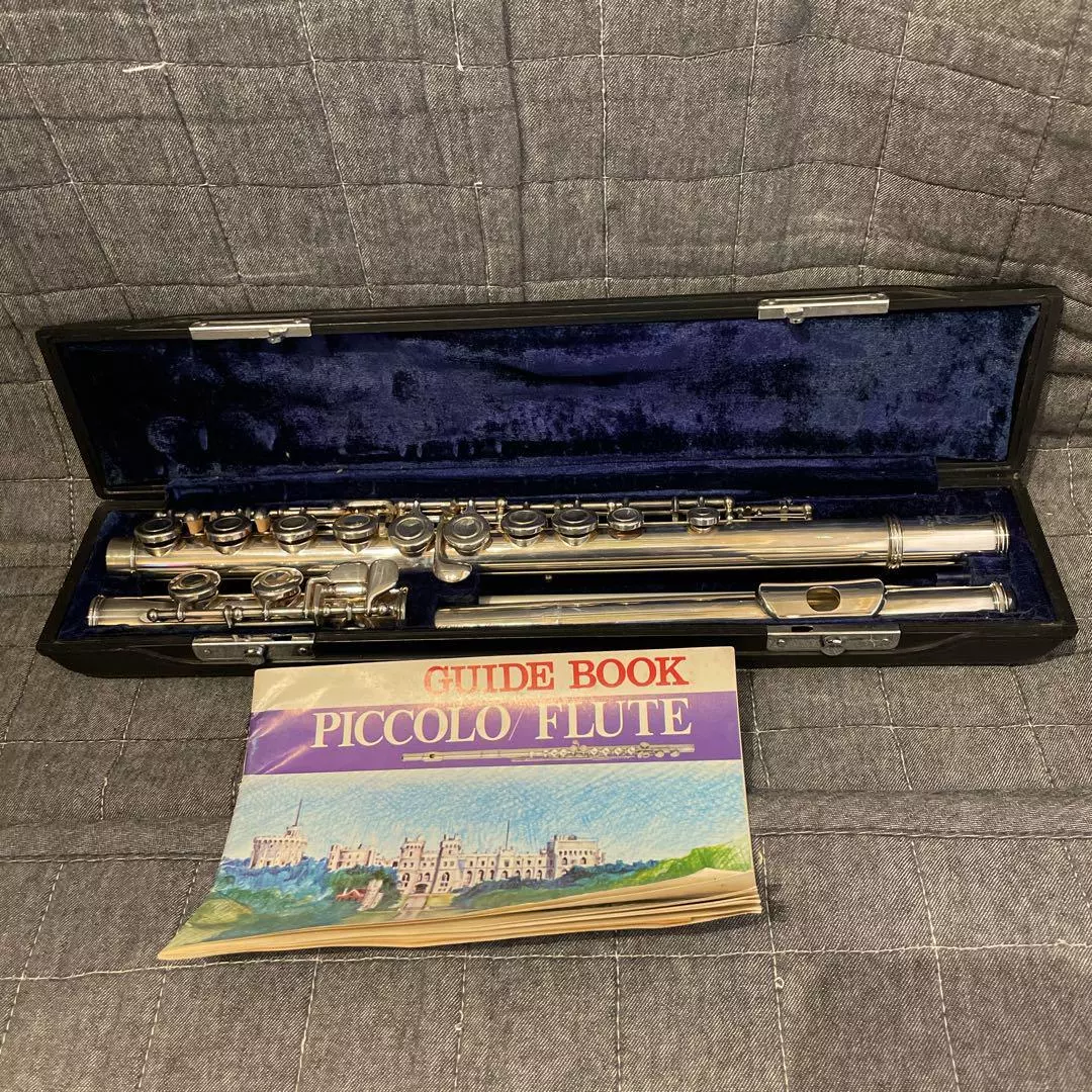 YAMAHA YFL-31 Silver Plated Flute Nickel Silver INSTRUMENT with case  guidebook V