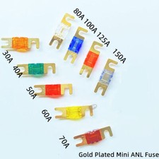 5 Pack 30A-150A Amp Mini ANL Fuse Gold for Car Audio Auto Marine Audio