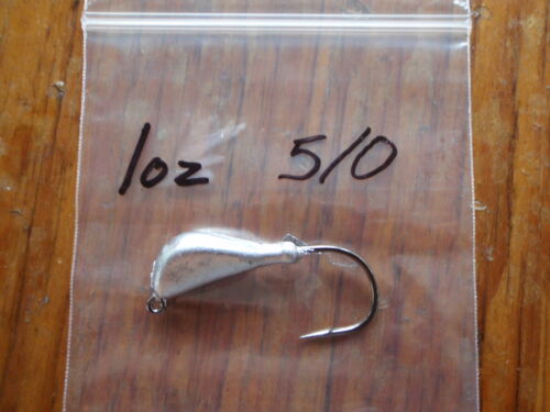 15 1oz Banana Jigs on HD Mustad 5/0, 6/0, or 7/0 32786BLN Hooks - Picture 1 of 6