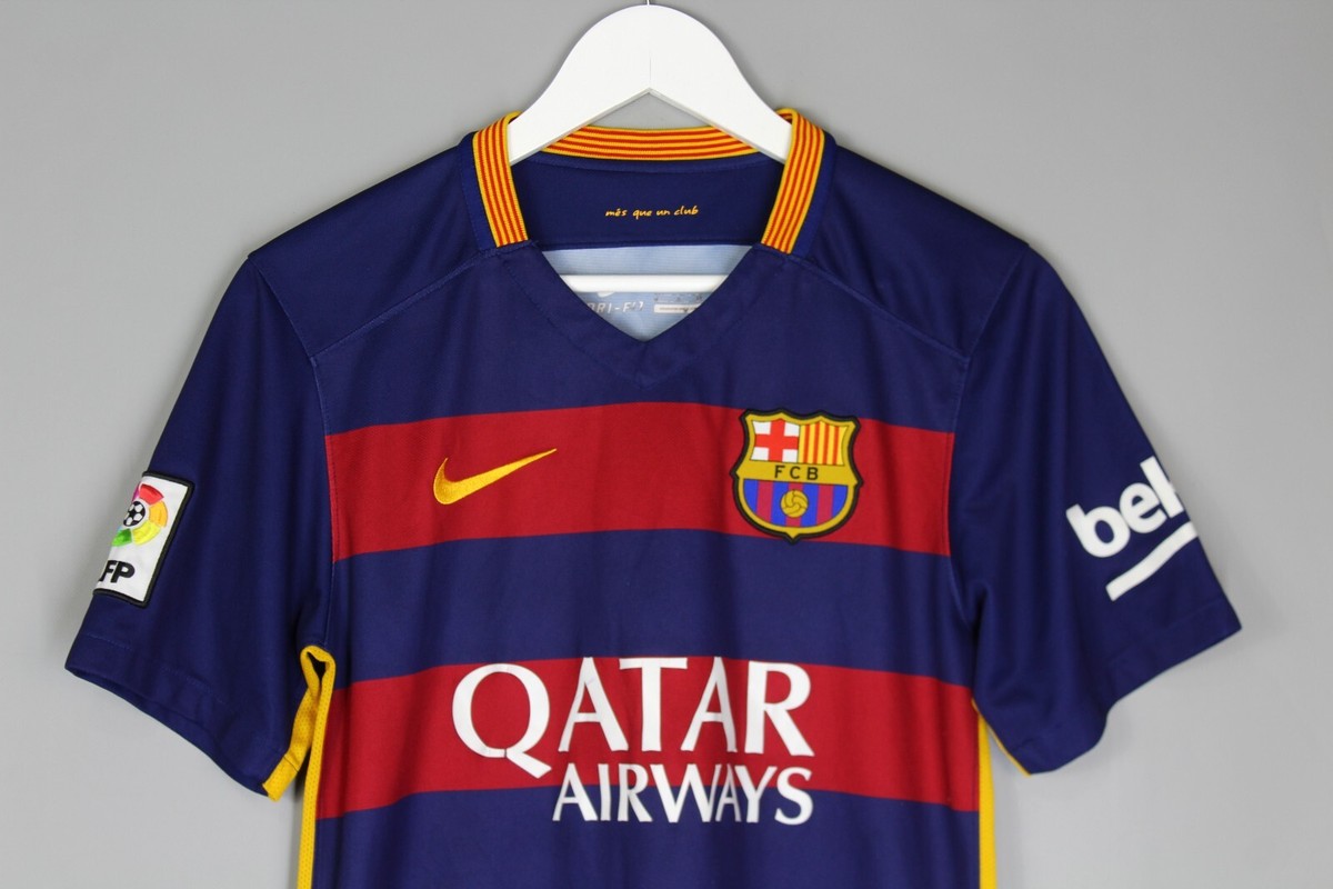 FC BARCELONA 2015 2016 HOME FOOTBALL SHIRT SOCCER JERSEY FC BARCELONA 2015 2016 HOME FOOTBALL SHIRT SOCCER JERSEY