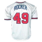 John Rocker Signed F*** NY Inscription Atlanta Grey Baseball Jersey (Beckett)