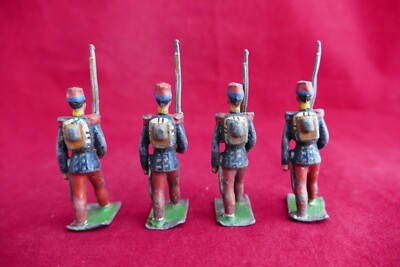Ancien Soldat de plomb HEYDE 4 Hussards de la 3e République