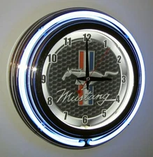 Ford Mustang Neon Wall Clock Brand New