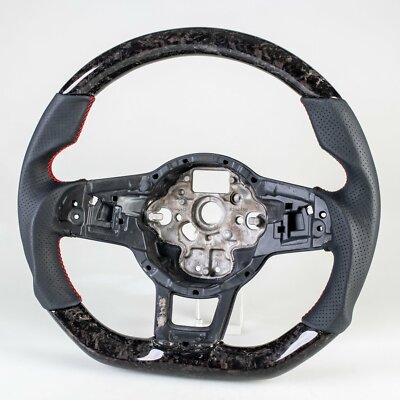Forged Carbon Leather Steering Wheel For VW Golf GTI Jetta GLI Polo GTI Scirocco