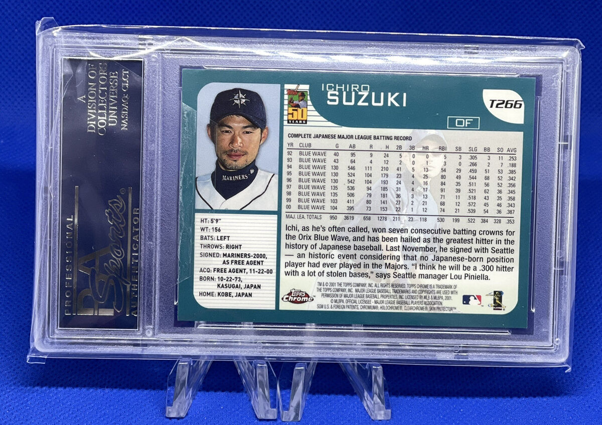 ICHIRO SUZUKI 2001 TOPPS CHROME TRADED #T266 RC ROOKIE PSA ICHIRO SUZUKI 2001 TOPPS CHROME TRADED #T266 RC ROOKIE PSA
