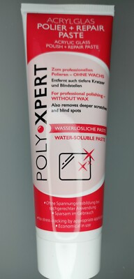 Profi Polierpaste von Burnus und Spezial-Poliertücher für Acrylglas PLEXIGLAS