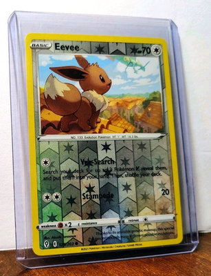 POKEMON EEVEE 125/203 REVERSE HOLO EVOLVING SKIES MP-LP RAYQUAZA