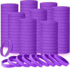 50 Pcs Plain Silicone Rubber Bracelets Elastic Rubber Wristbands Blank Colored B