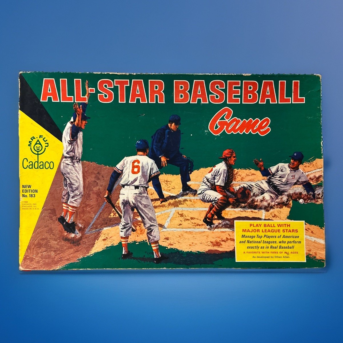 CADACO ALL STAR BASEBALL GAME 1966 w/ 61 Discs With Pegs And 