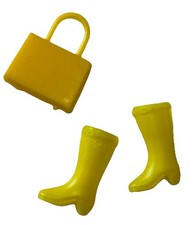 Pippa Doll Yellow Plastic Boots & Handbag