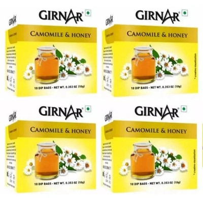 Girnar Chamomile Tea Honey Infusion 10 TeaBags 10g x 4 Pack , Free Shipping